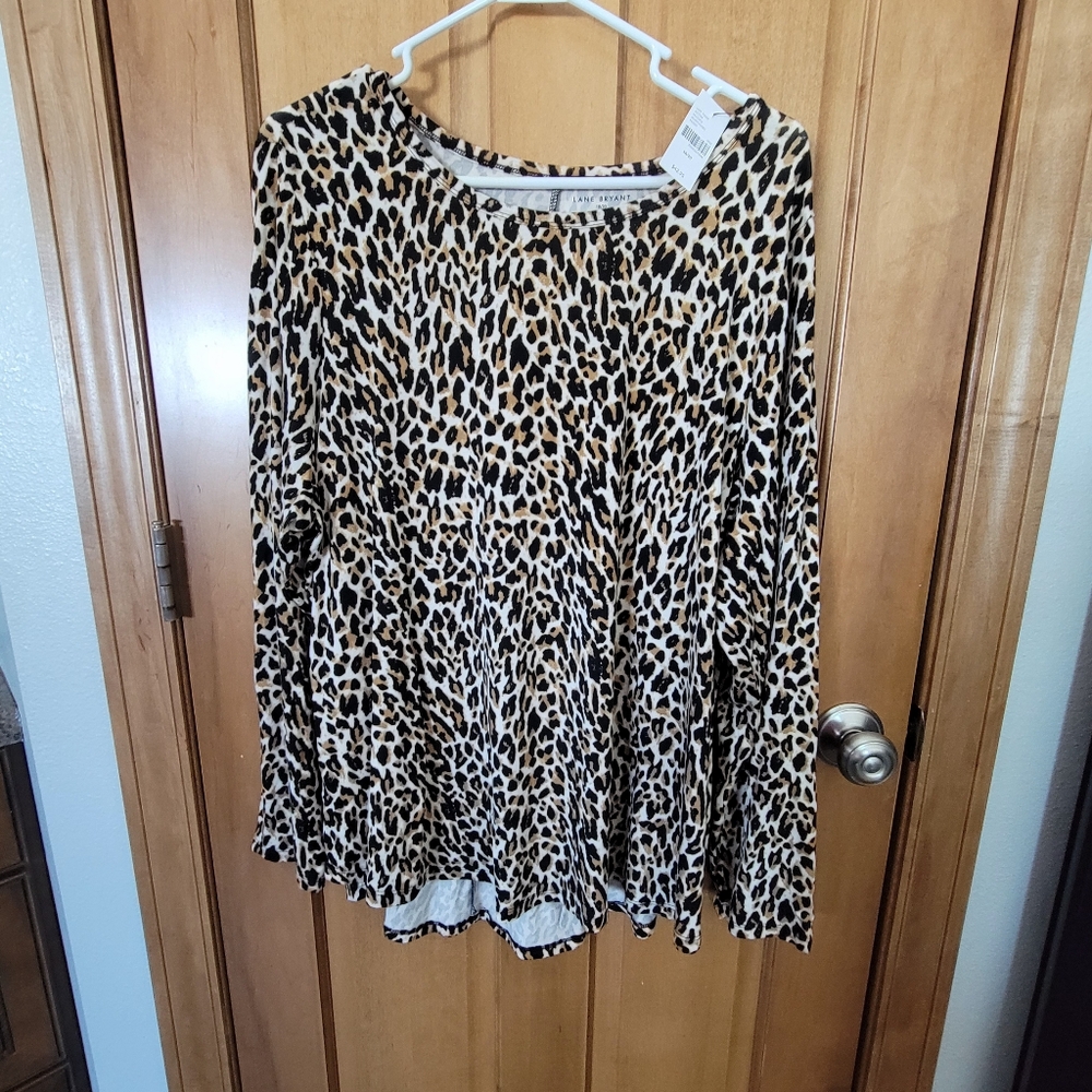 Lane Bryant Animal Print Long Sleeve Top